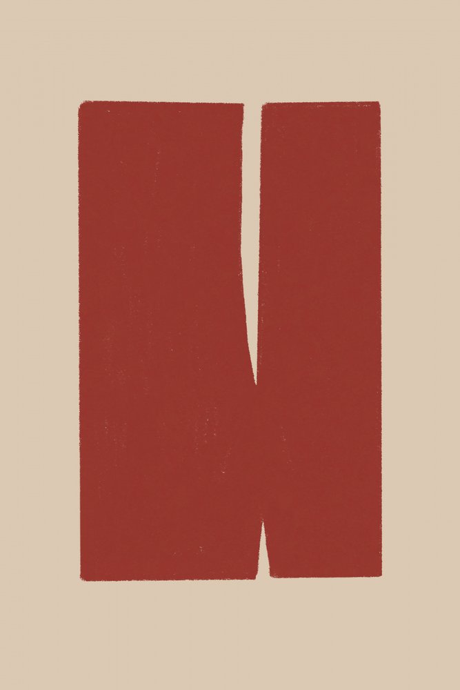 Split Red Shapes by THE MIUUS STUDIO