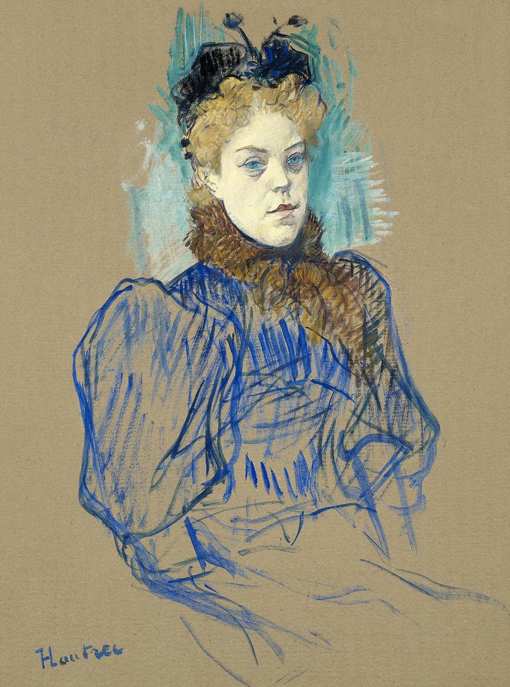 May Milton Portrait (1895) by TOULOUSE LAUTREC