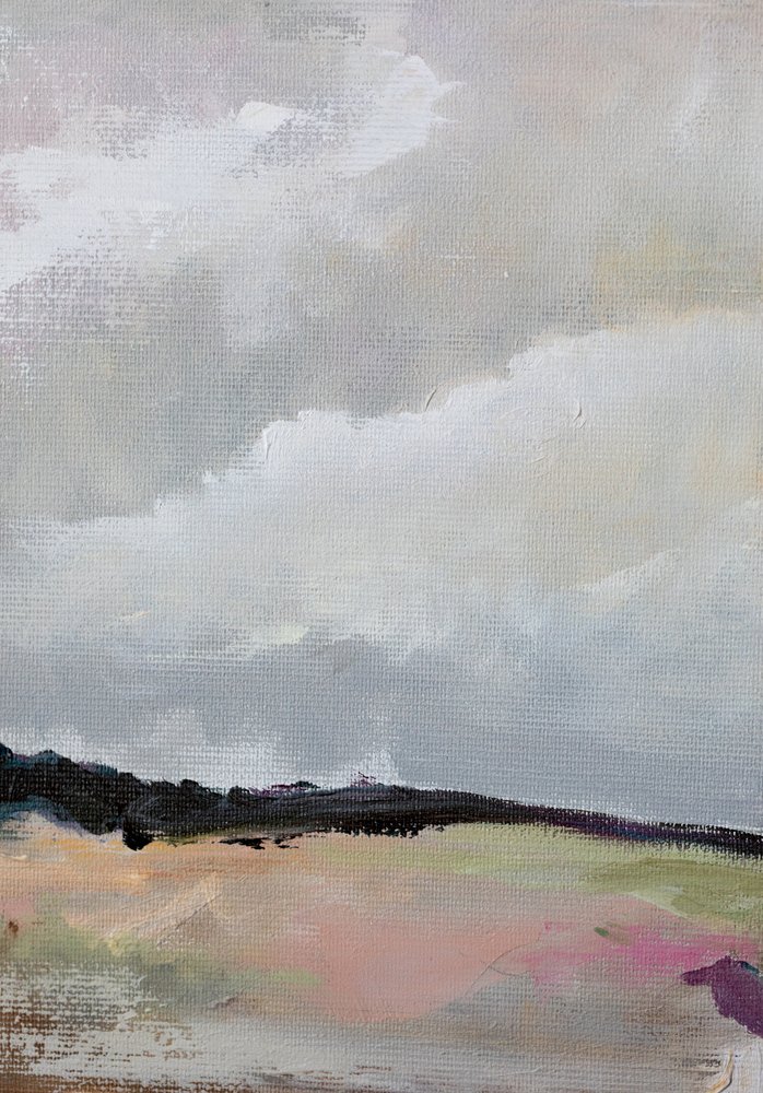 Cloudy Pastel Landscape by Tamar Green
