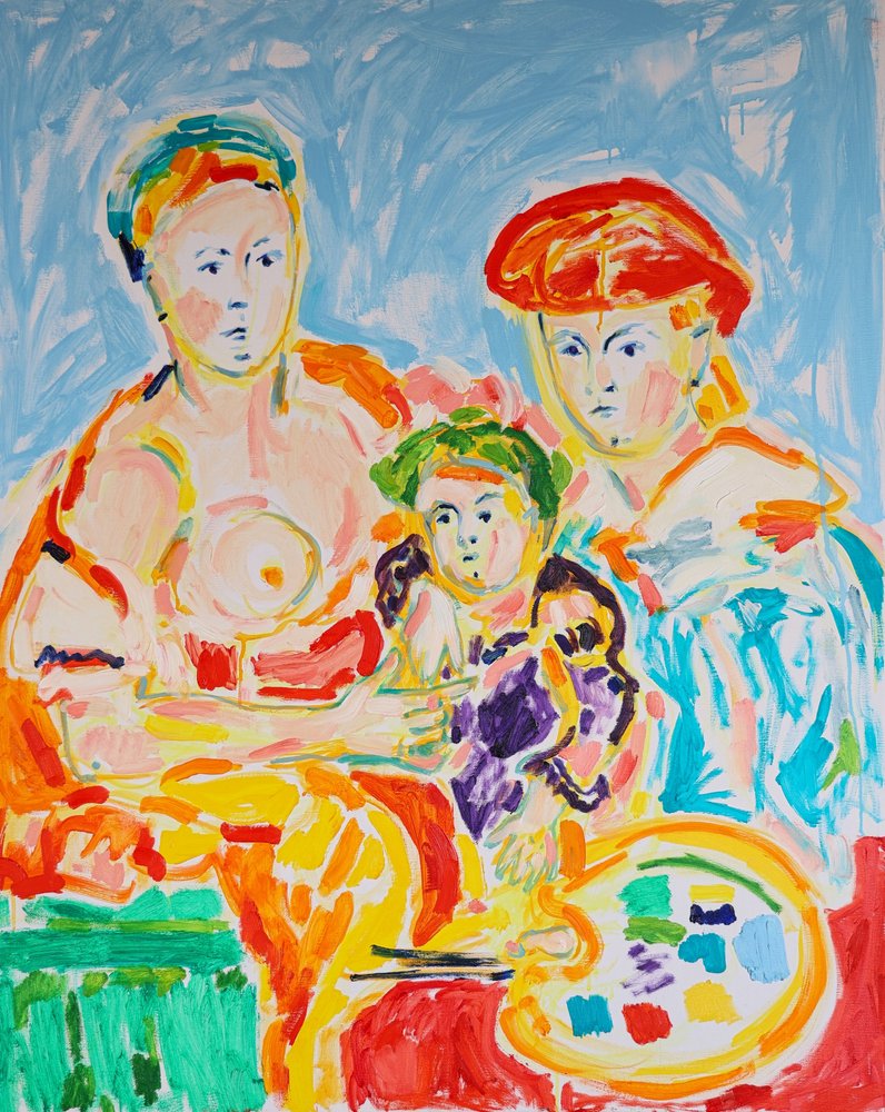 Colorful Family Portrait by Tamara Jare