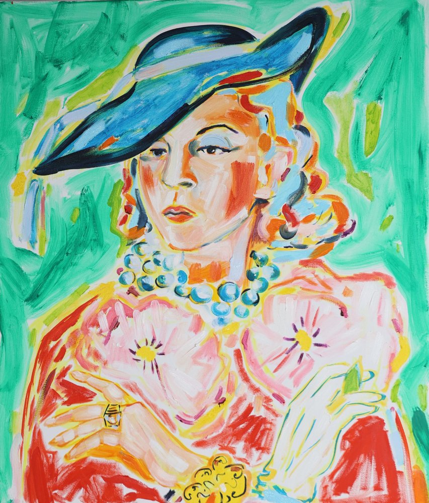 Elegant Lady Blue Hat by Tamara Jare