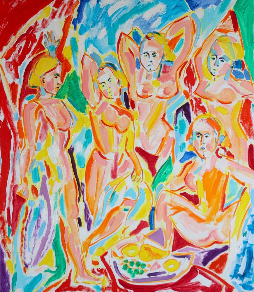 Vibrant Nude Figures by Tamara Jare