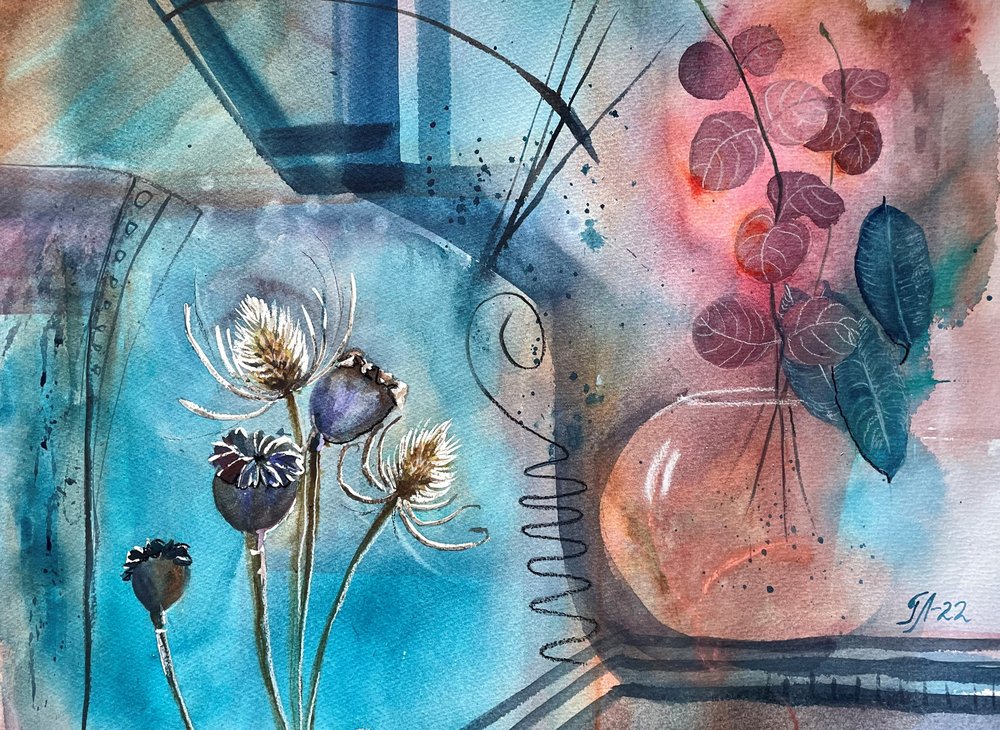 Abstract Botanical Serenity by Tanya Lundmark
