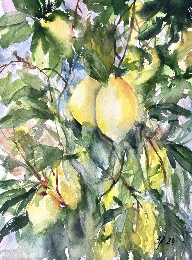Vibrant Lemon Branch by Tanya Lundmark