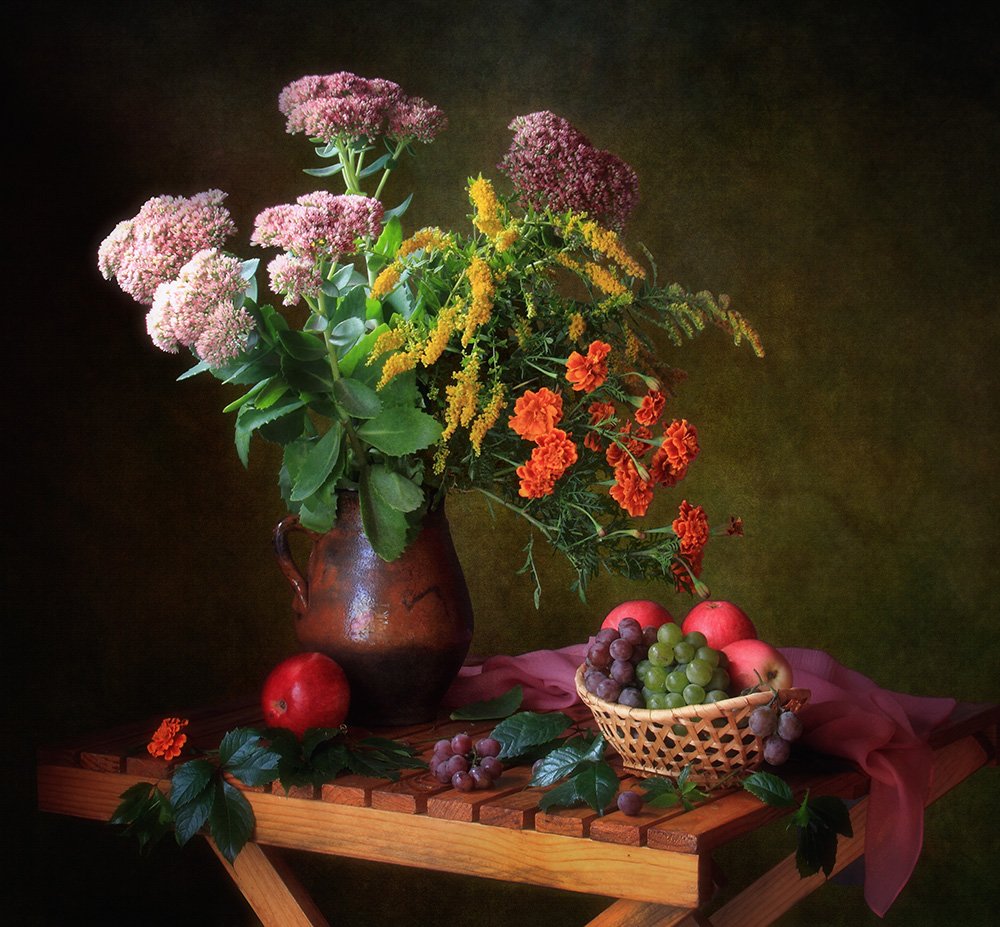 Autumn Floral Still Life by Tatyana Skorokhod