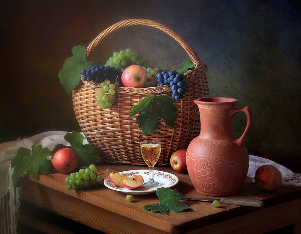 Rustic Harvest Still Life by Tatyana Skorokhod