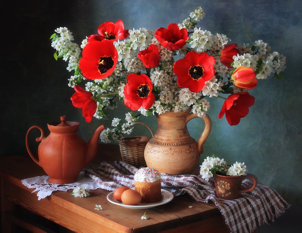 Spring Poppies Easter Table by Tatyana Skorokhod
