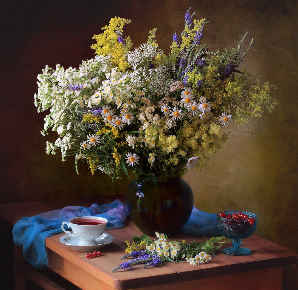 Wildflower Summer Still Life by Tatyana Skorokhod