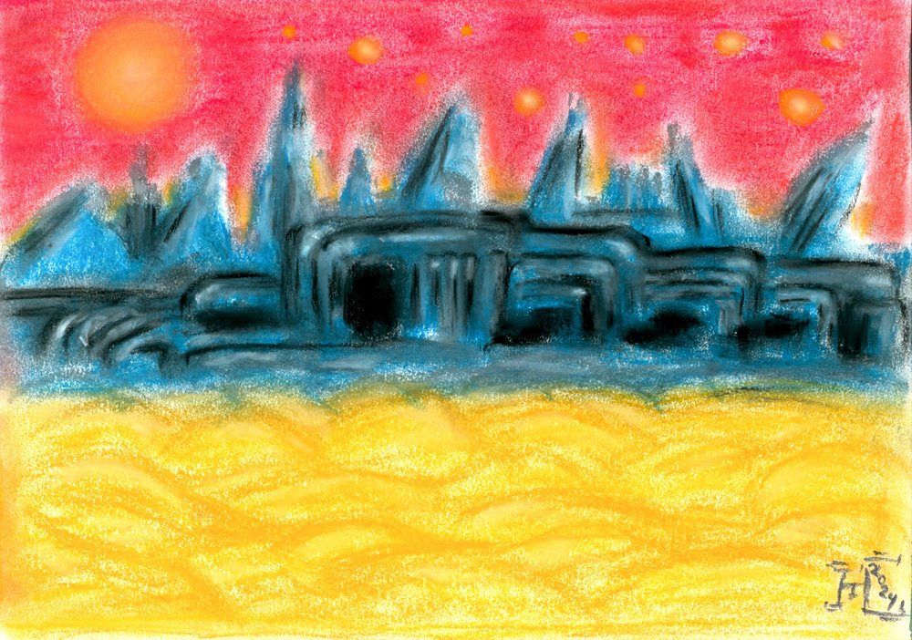 Alien City Sunset by Tim Hoinkis