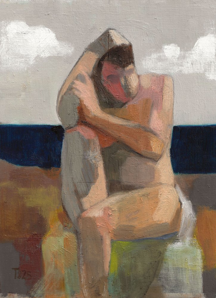 Contemplative Beach Figure by Tore Bahnson