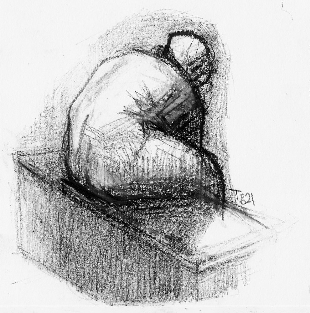 Deep Contemplation Sketch by Tore Bahnson
