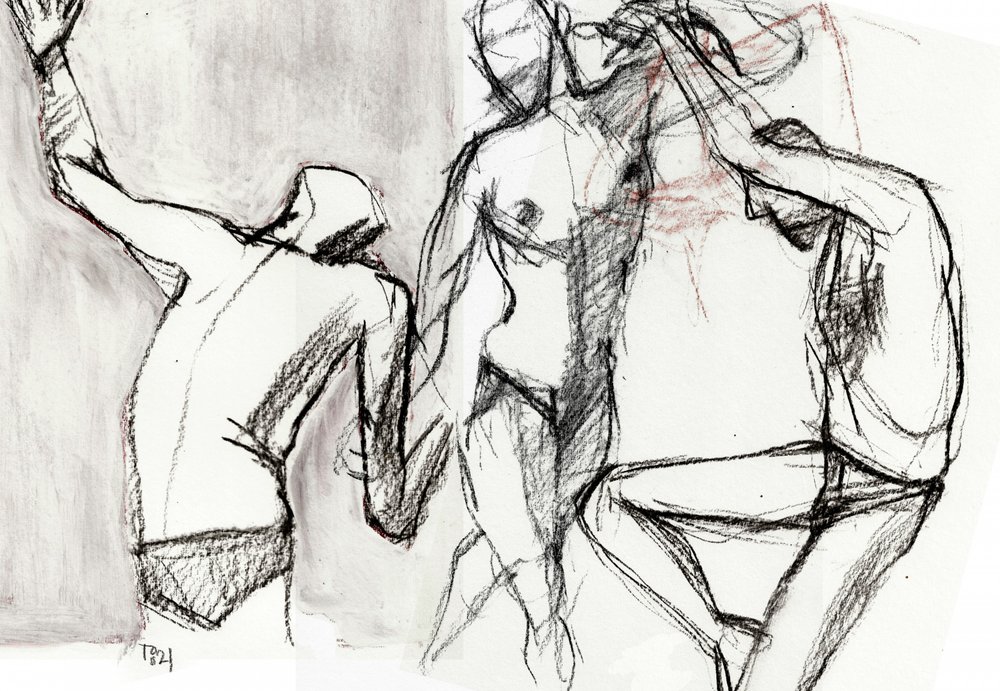Dynamic Male Figures by Tore Bahnson