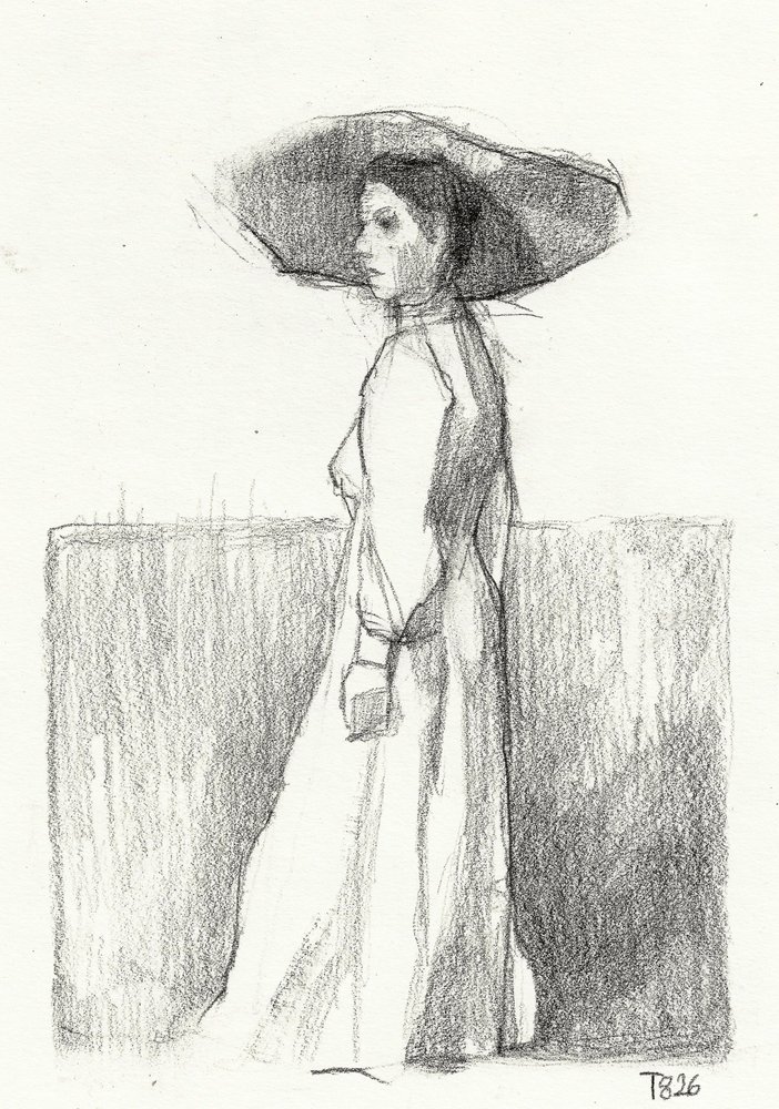 Elegant Woman Sketch by Tore Bahnson