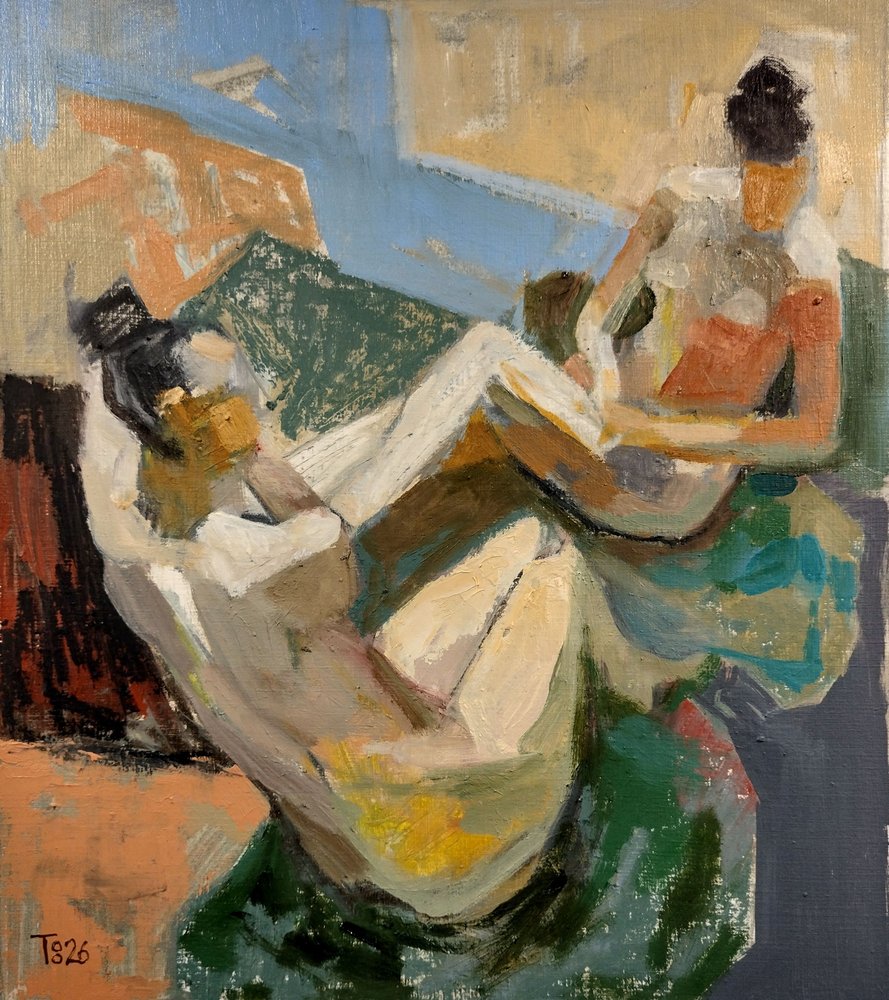Lounging Abstract Figures by Tore Bahnson
