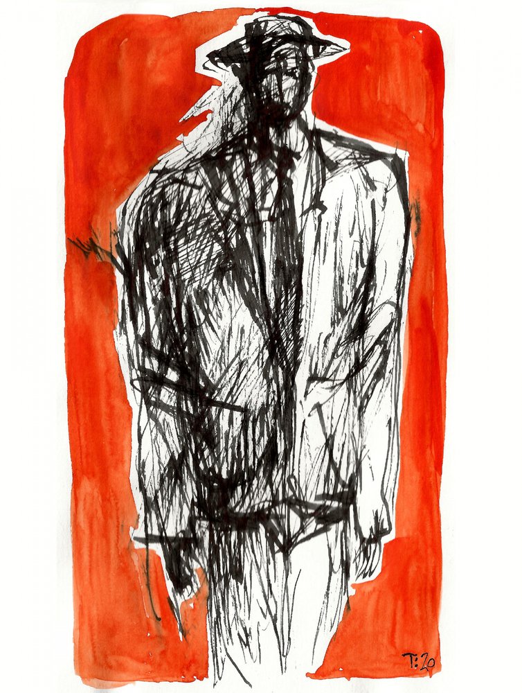 Mysterious Man In Hat by Tore Bahnson