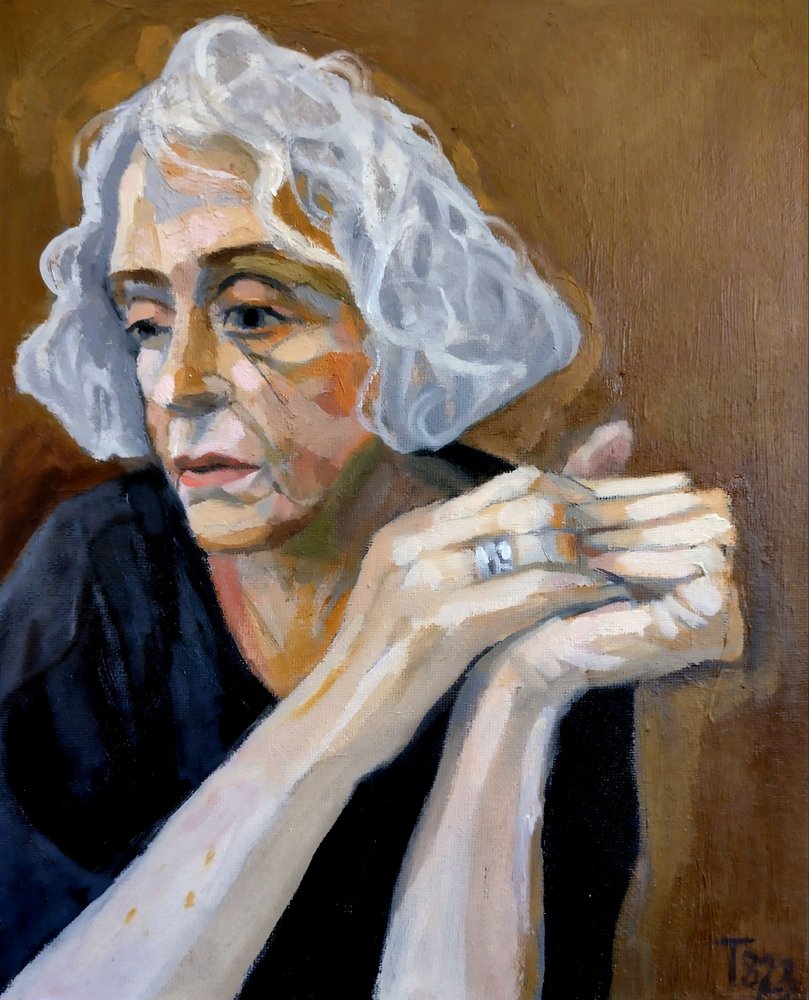 Pensive Older Woman by Tore Bahnson