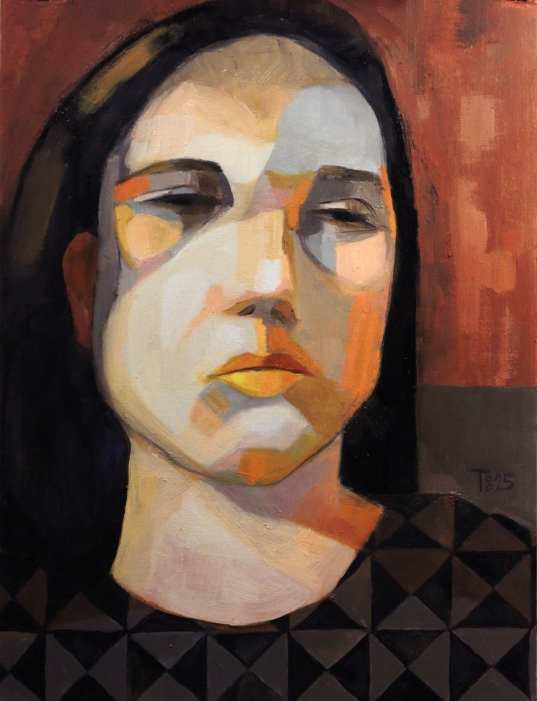 Pensive Woman Portrait by Tore Bahnson
