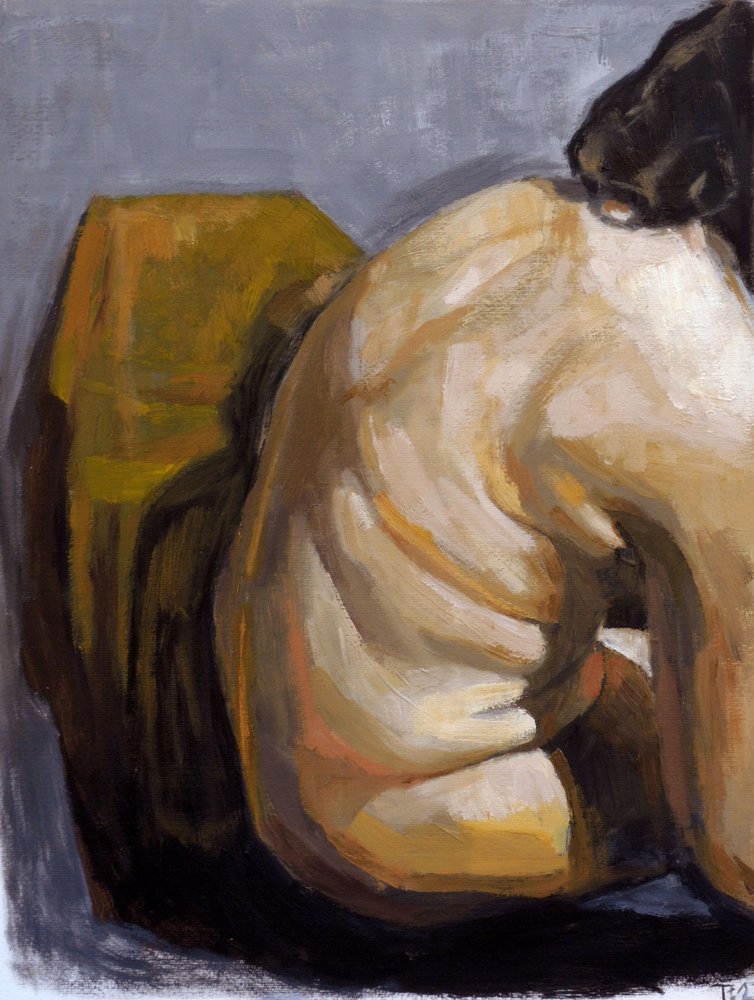 Seated Nude Study by Tore Bahnson