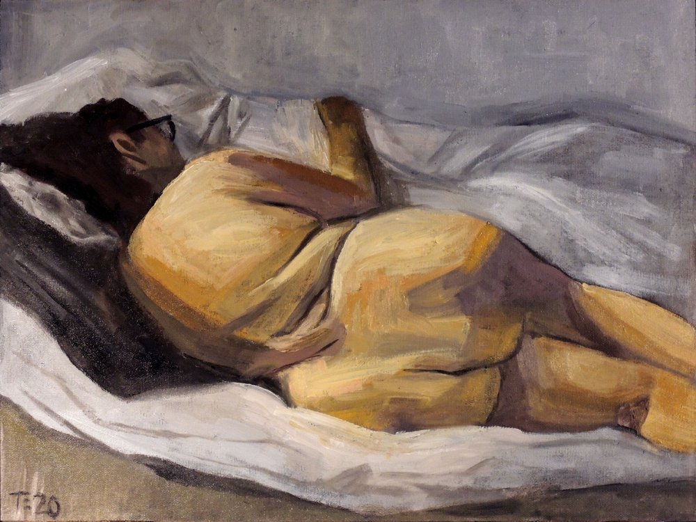 Serene Reclining Nude by Tore Bahnson