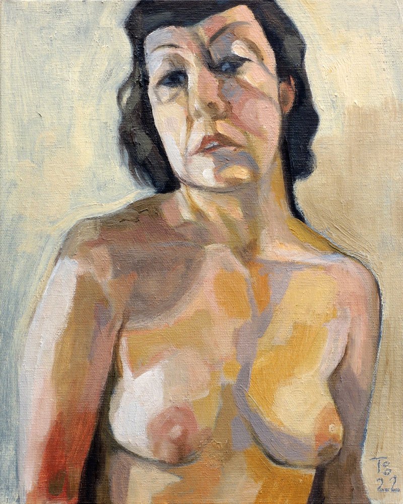 Shadowed Female Portrait by Tore Bahnson