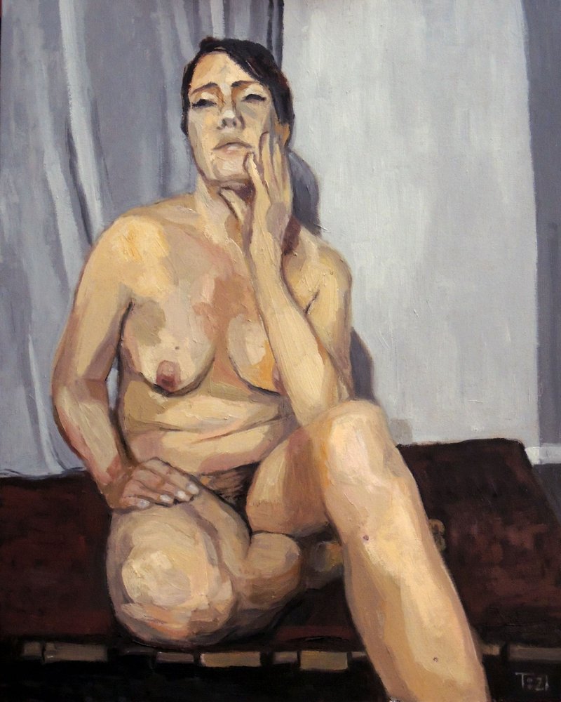 Thoughtful Female Figure by Tore Bahnson