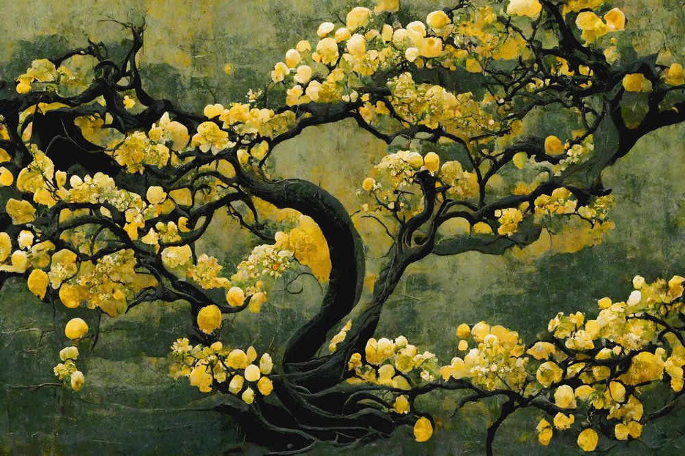 Golden Blossom Tree by Treechild