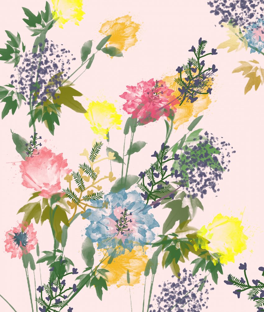 Colorful Watercolor Blooms by Uma Gokhale