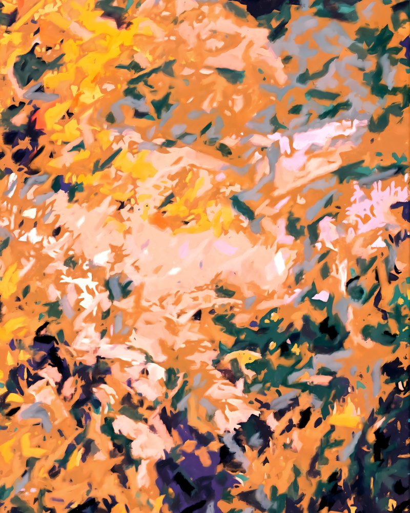 Vibrant Autumn Abstract by Uma Gokhale