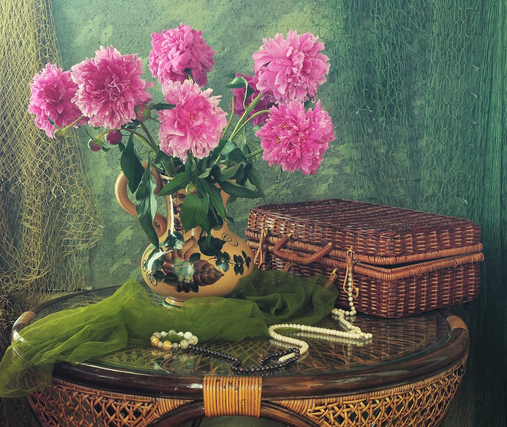 Blush Peonies and Keepsakes by UstinaGreen