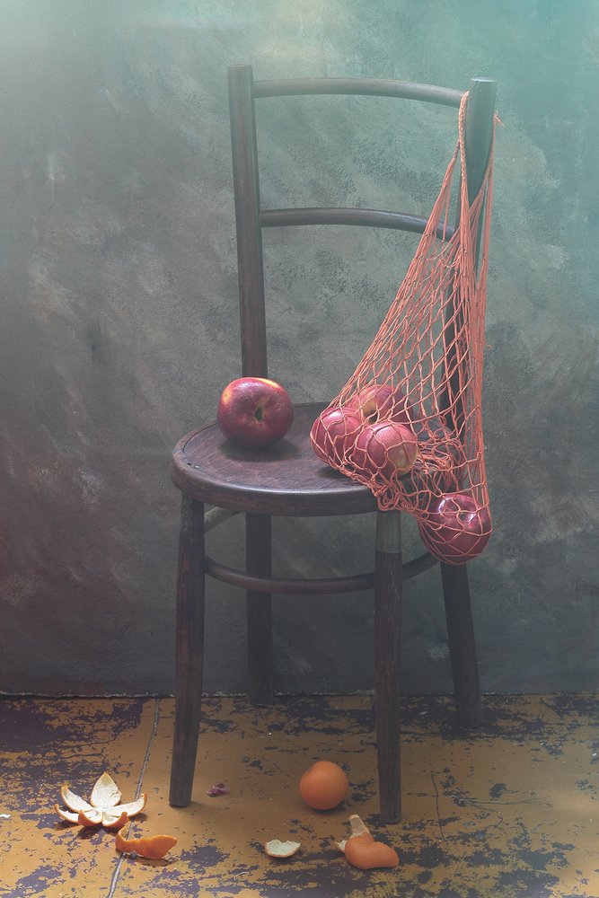 Rustic Apples and Chair by UstinaGreen