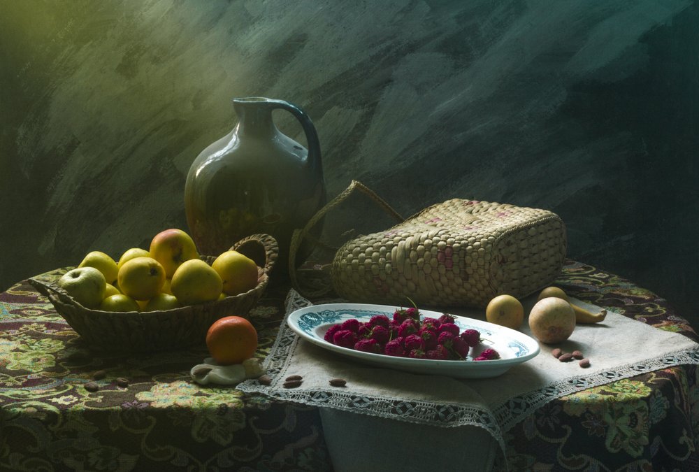 Rustic Fruit Still Life by UstinaGreen