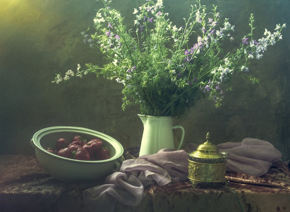Wildflowers and Strawberries by UstinaGreen
