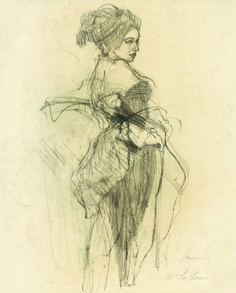 Elegant Woman Sketch by Ute Rathmann