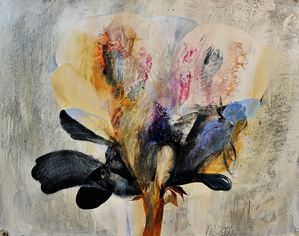 Abstract Floral Bloom by Victor Tkachenko