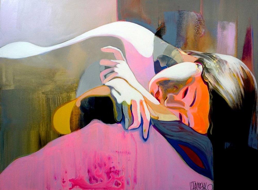 Abstract Pensive Woman by Victor Tkachenko