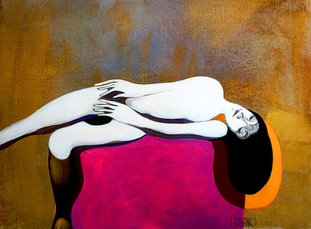 Elegant Reclining Figure by Victor Tkachenko