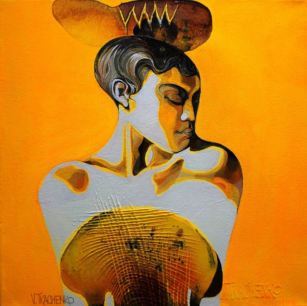 Pensive Orange Man by Victor Tkachenko
