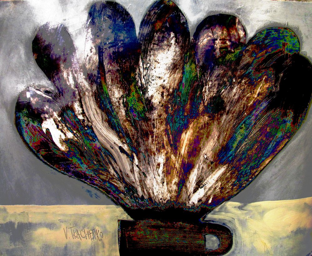 Vibrant Abstract Bloom by Victor Tkachenko