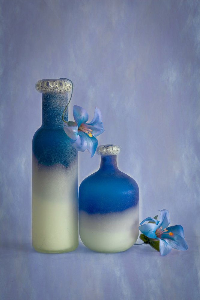 Serene Blue Still Life by Wendy Xu