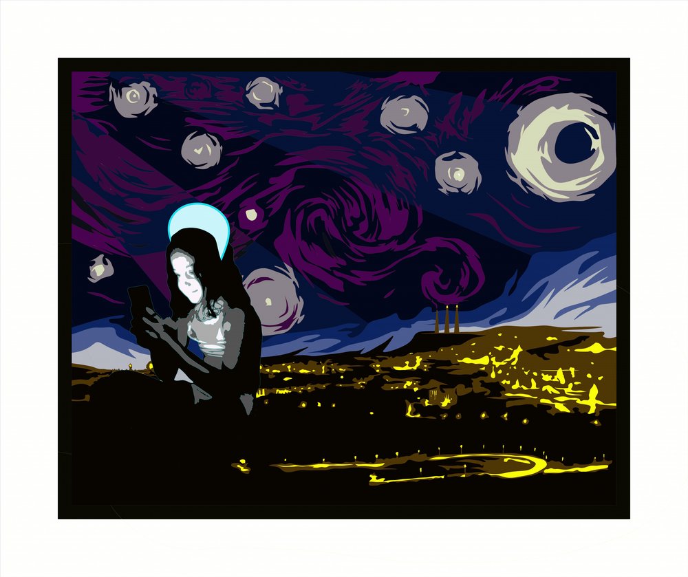 Digital Starry Night by andrea de ranieri
