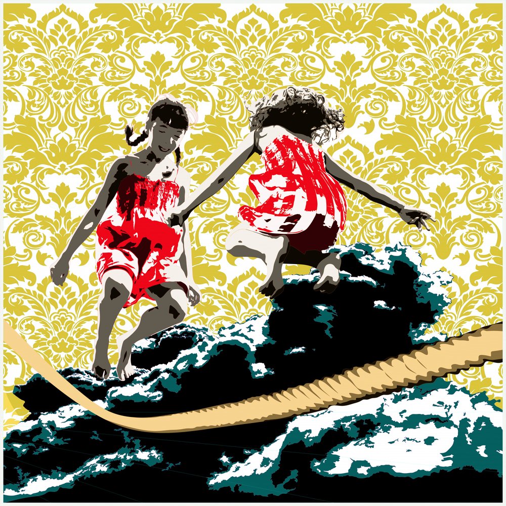 Girls Playing on Clouds by andrea de ranieri