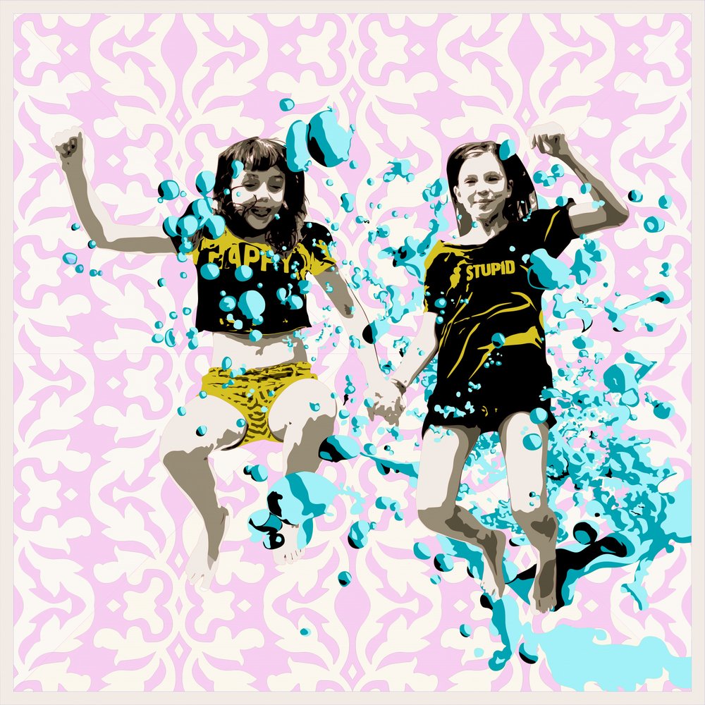 Happy Girls Splashing by andrea de ranieri
