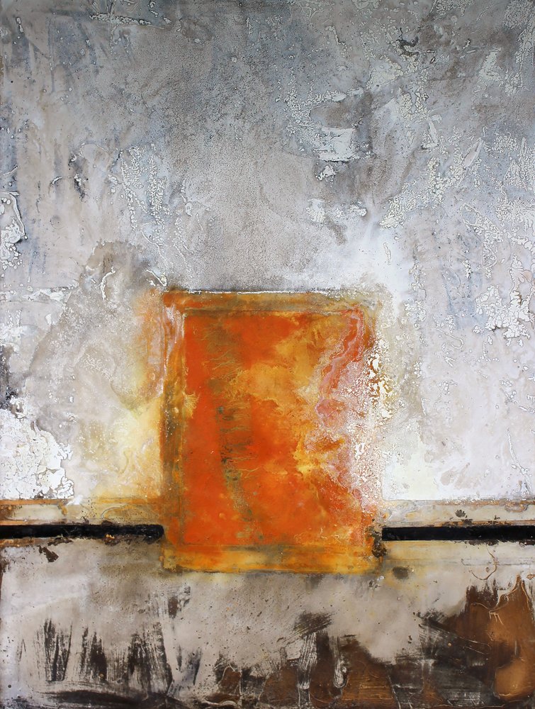 Textured Orange Rectangle by andrea de ranieri