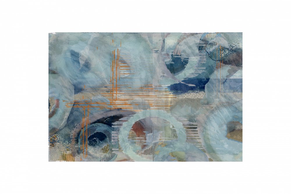 Abstract Blue Circles by cartissi