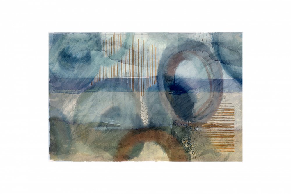 Abstract Blue Circles by cartissi