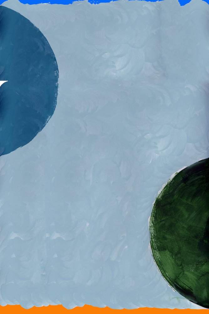 Abstract Blue Green Shapes by cartissi