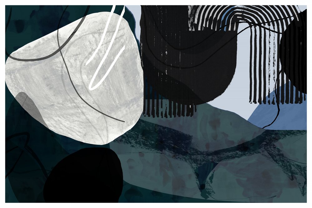 Abstract Blue Shapes by cartissi