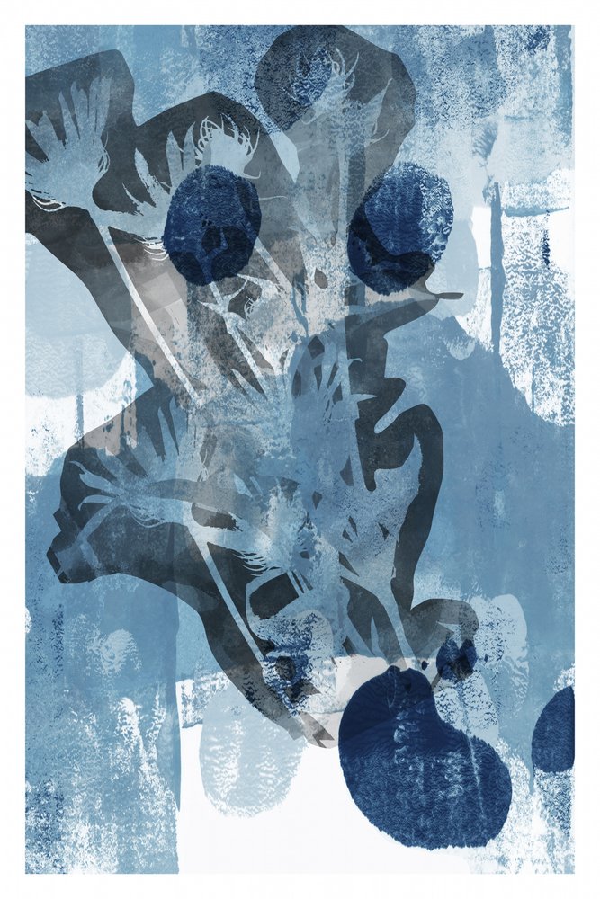 Abstract Indigo Botanicals by cartissi