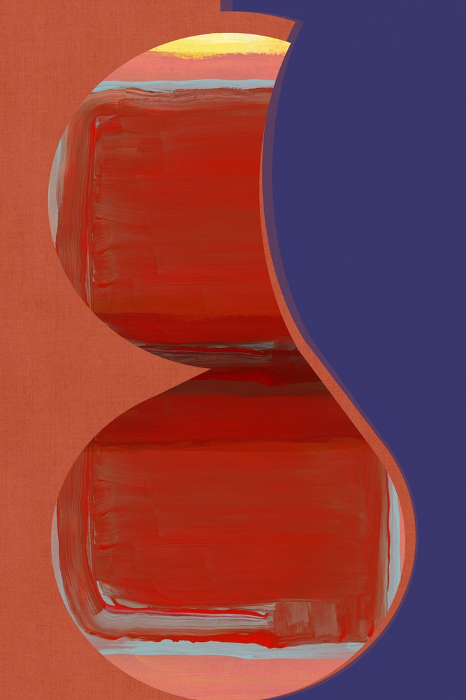 Abstract Red Blue Curves by cartissi