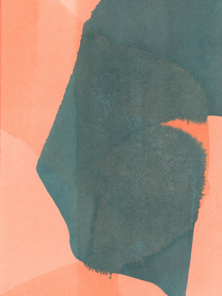 Abstract Teal Coral Wash by cartissi